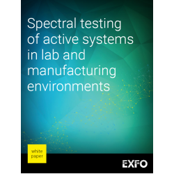 Spectral testing of active systems in lab and manufacturing environments Spectral testing of active systems in lab and manufacturing environments