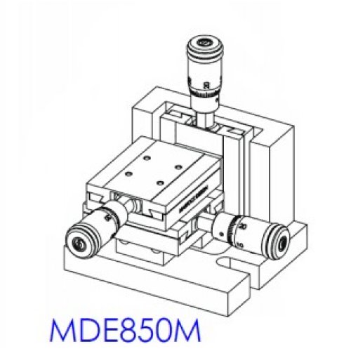 MDE850M - Horizontal Platform Three-Axis XYZ Micropositioner Stage with Micrometers