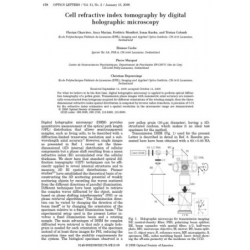 Cell refractive index tomography by digital holographic microscopy Cell refractive index tomography by digital holographic microscopy