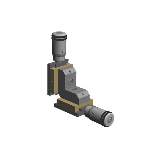 MDE261A-XZ-M-L - Dual Axis Very-Small XZ Micropositioner Stage with Micrometers Lockable